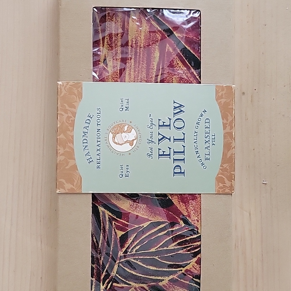 Handmade "Rest Your Eyes" Eye Pillow with Leaf Design